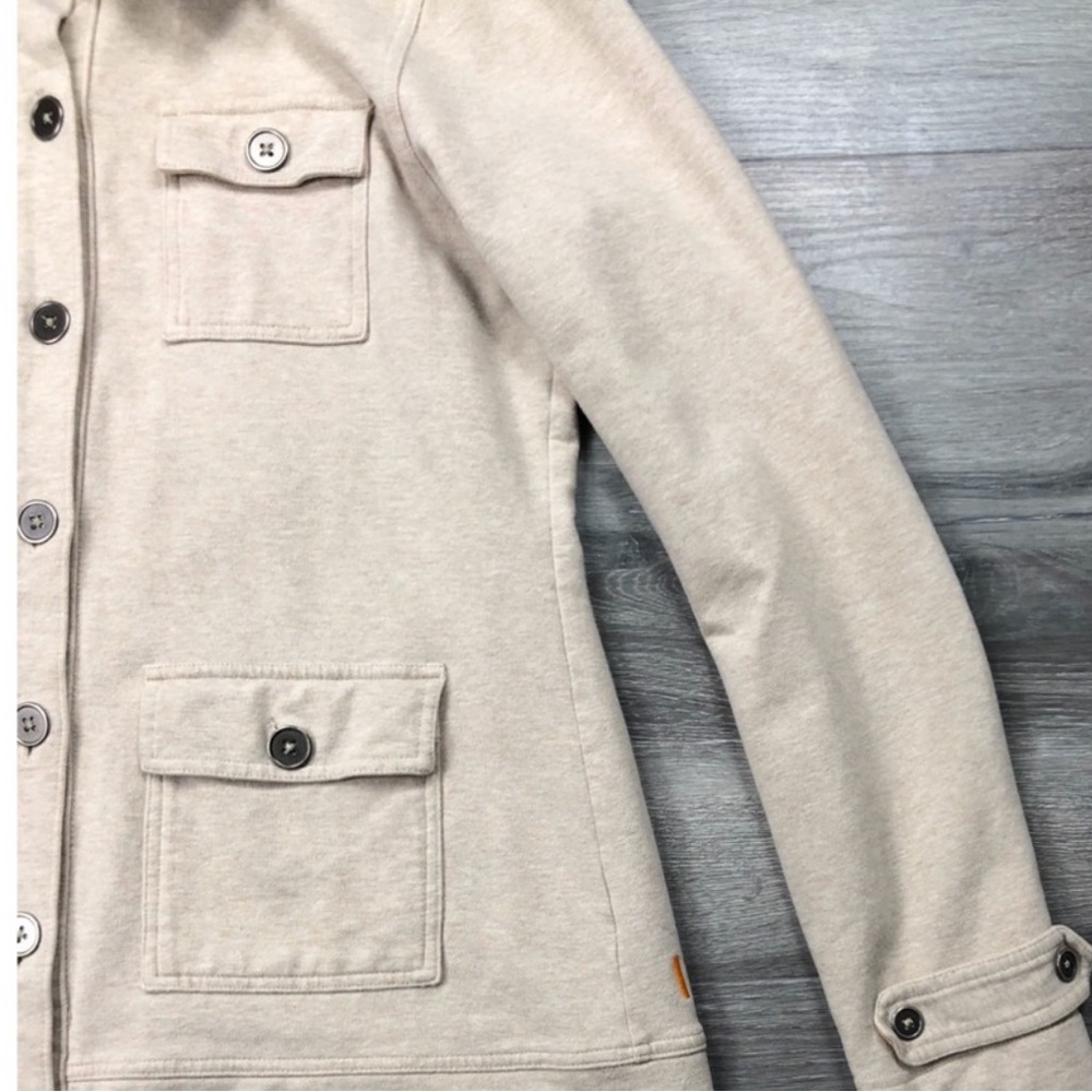 Lucy Athletic Jacket Button Down Front Pockets L - image 3